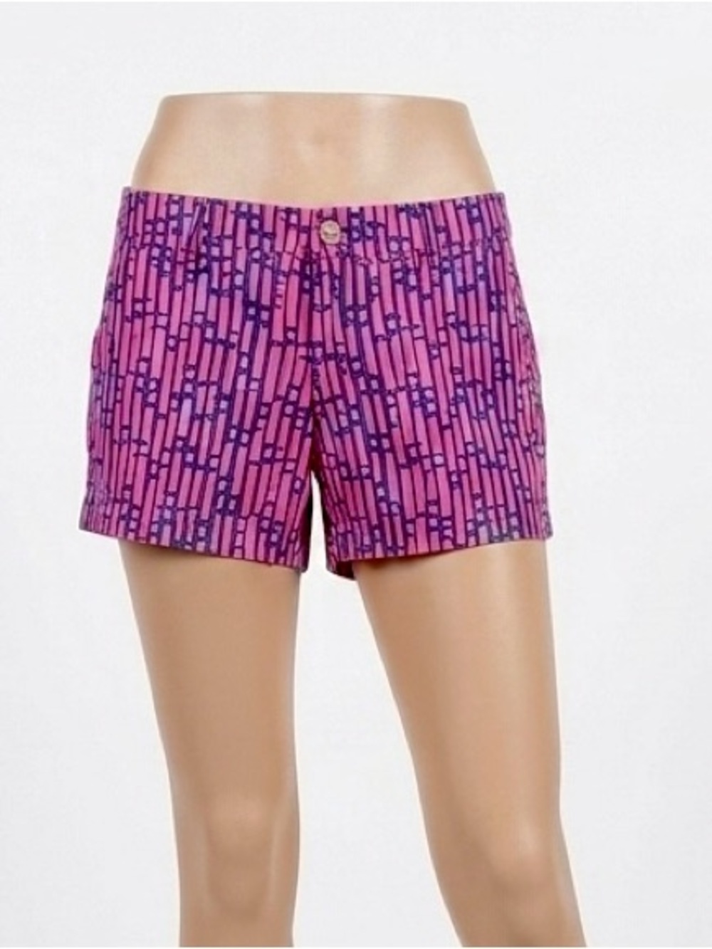Lilly Pulitzer Pink & Blue Geometric Athletic Shorts